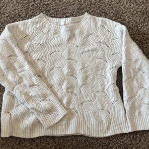 Women’s White Cable Knit Sweater